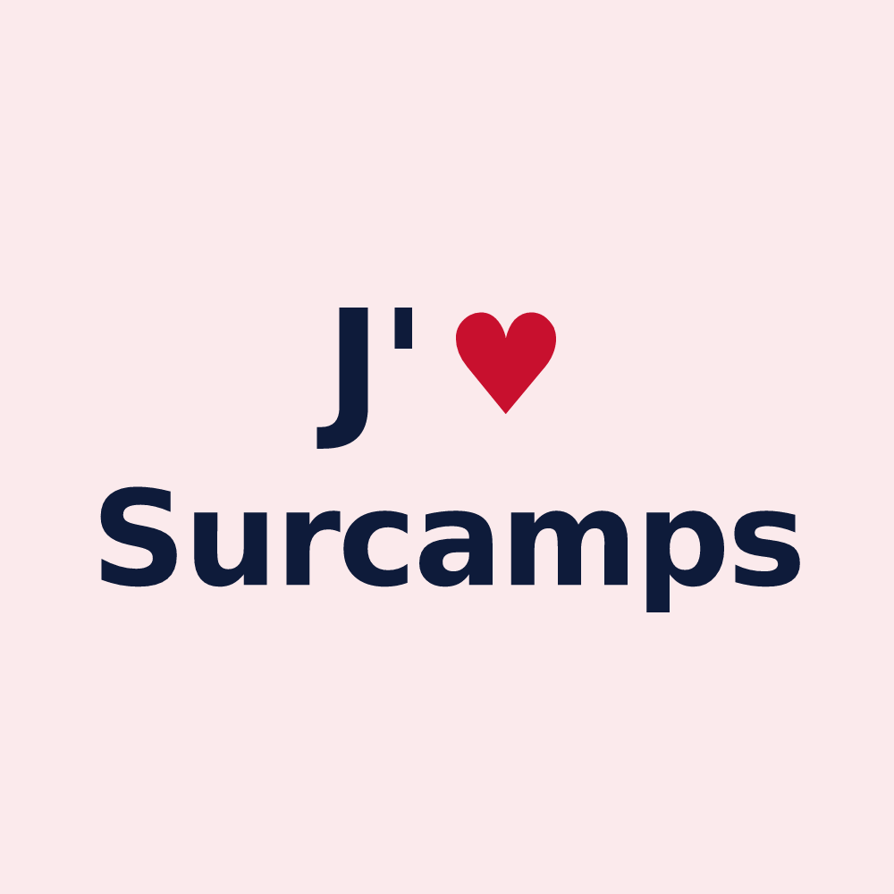 Magnet personnalisé Surcamps — design J'aime Surcamps