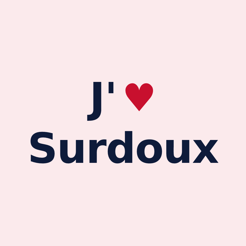 Magnet personnalisé Surdoux — design J'aime Surdoux