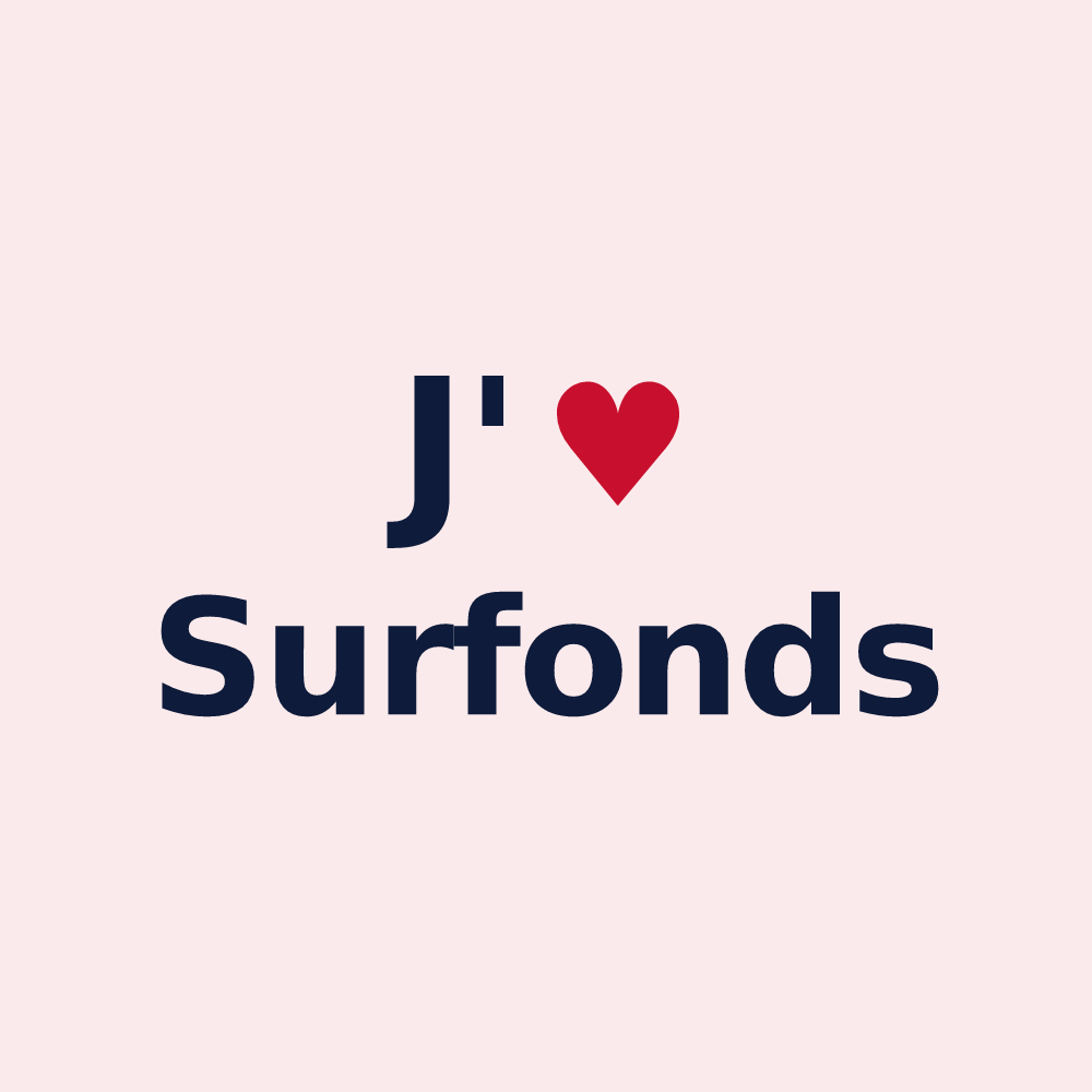 Magnet personnalisé Surfonds — design J'aime Surfonds