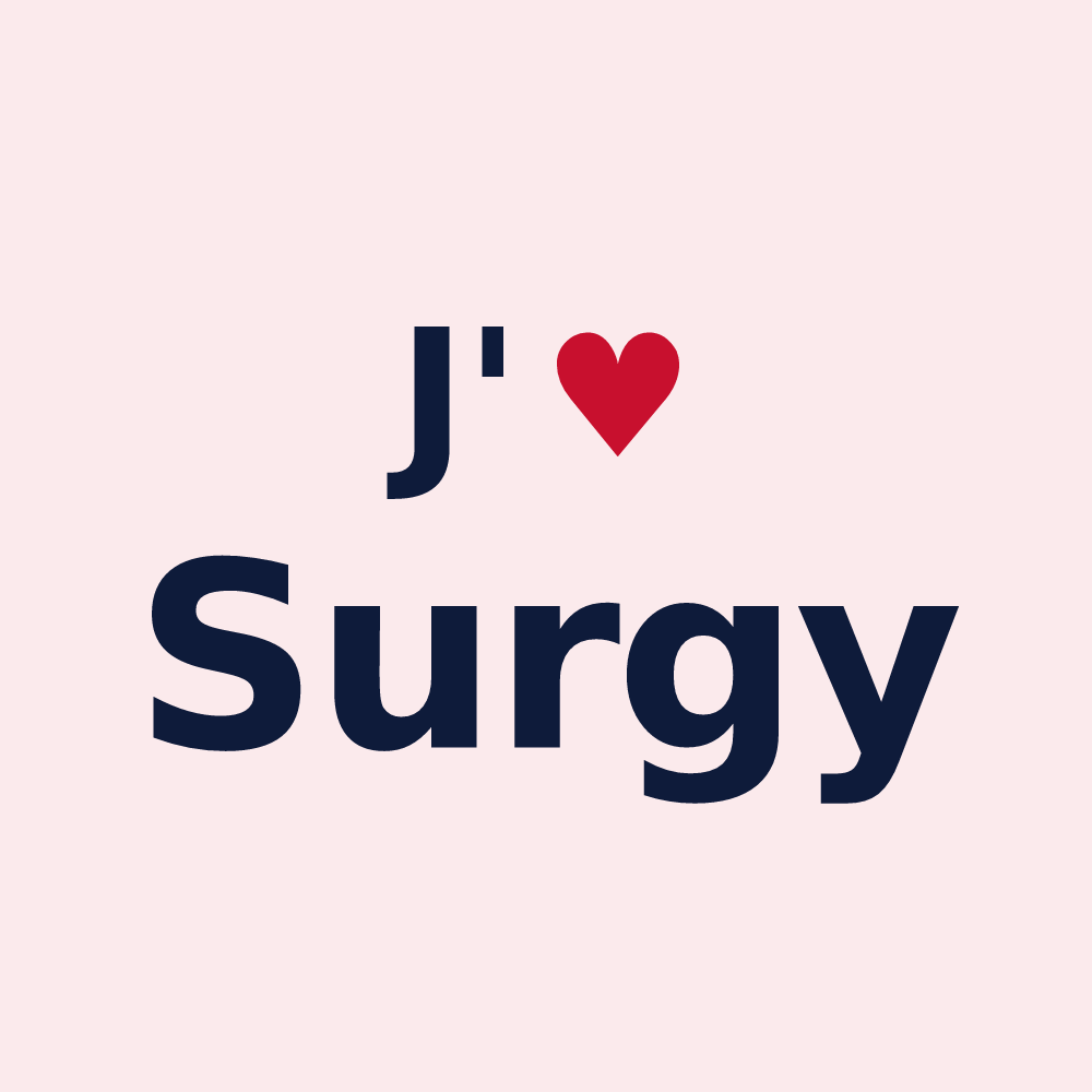 Magnet personnalisé Surgy — design J'aime Surgy