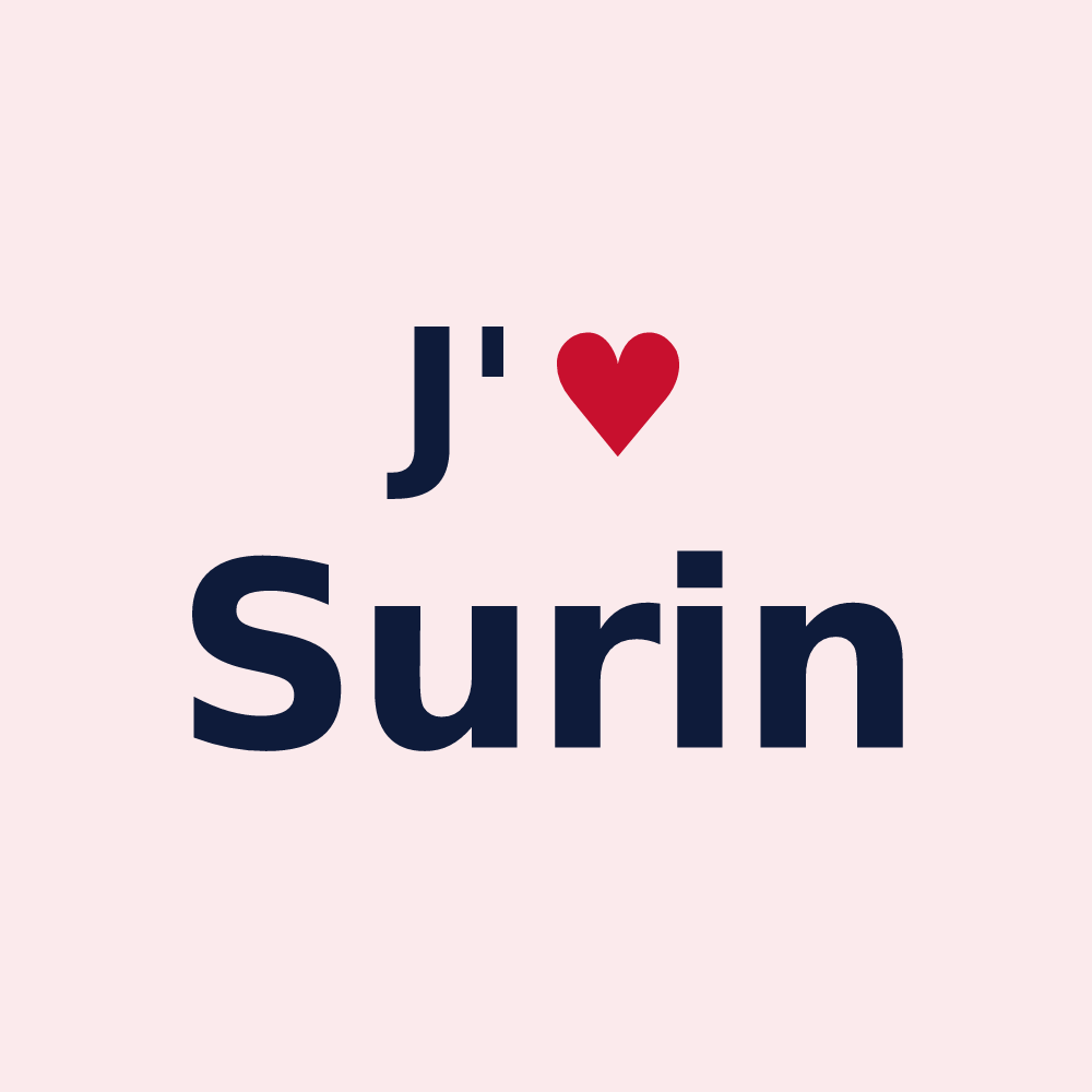 Magnet personnalisé Surin — design J'aime Surin