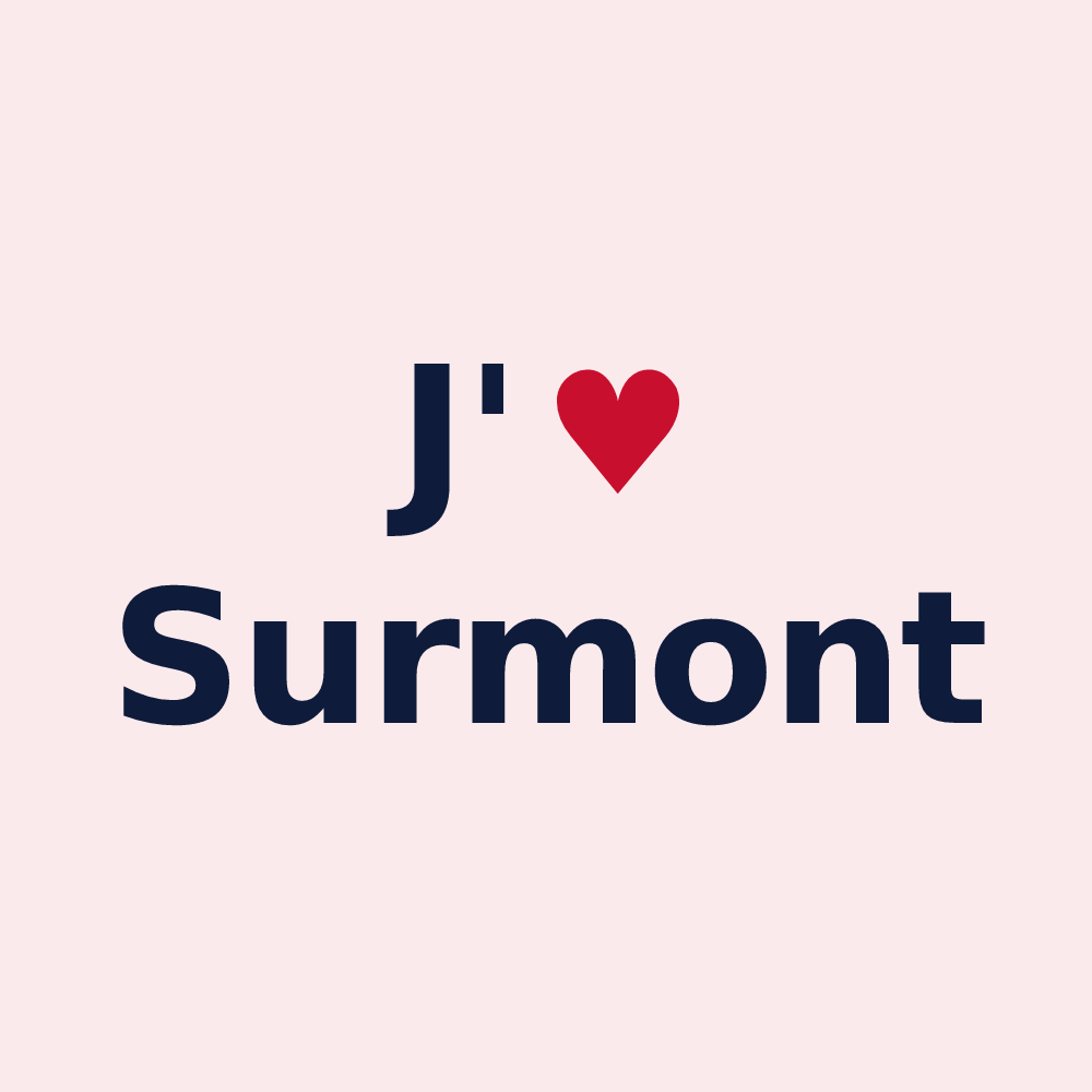 Magnet personnalisé Surmont — design J'aime Surmont