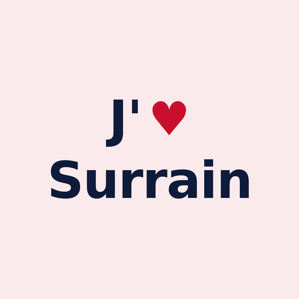 Magnet personnalisé Surrain — design J'aime Surrain