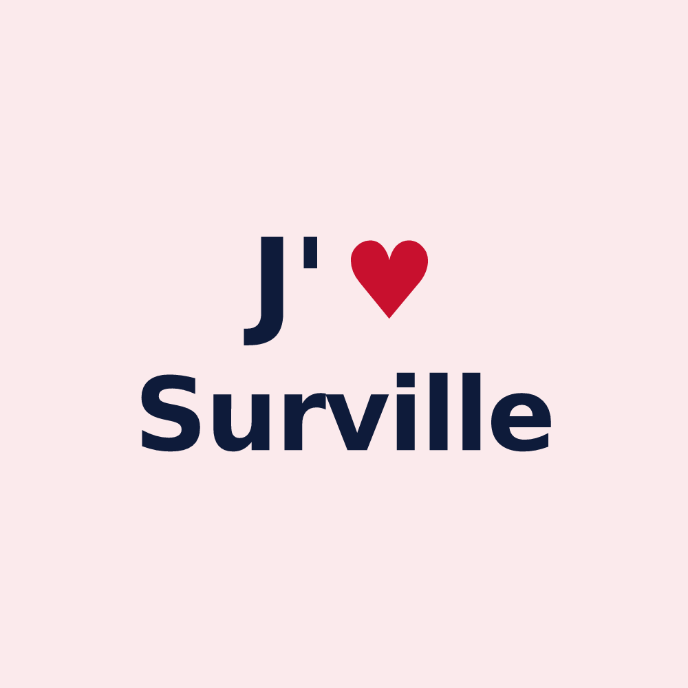 Magnet personnalisé Surville — design J'aime Surville