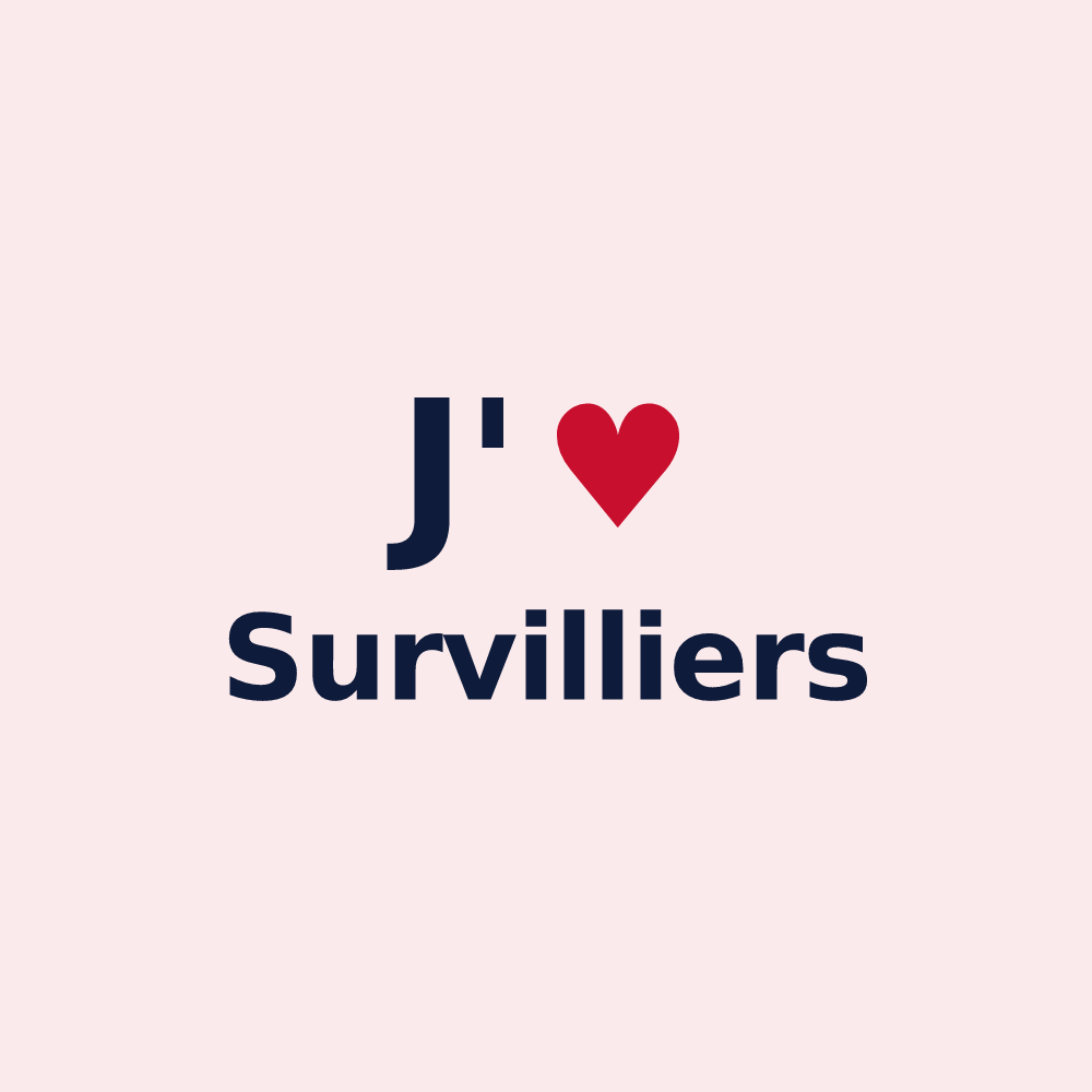 Magnet personnalisé Survilliers — design J'aime Survilliers
