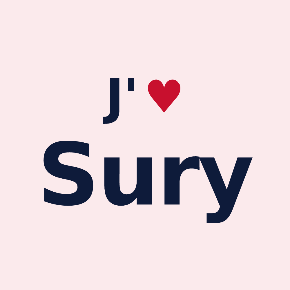 Magnet personnalisé Sury — design J'aime Sury