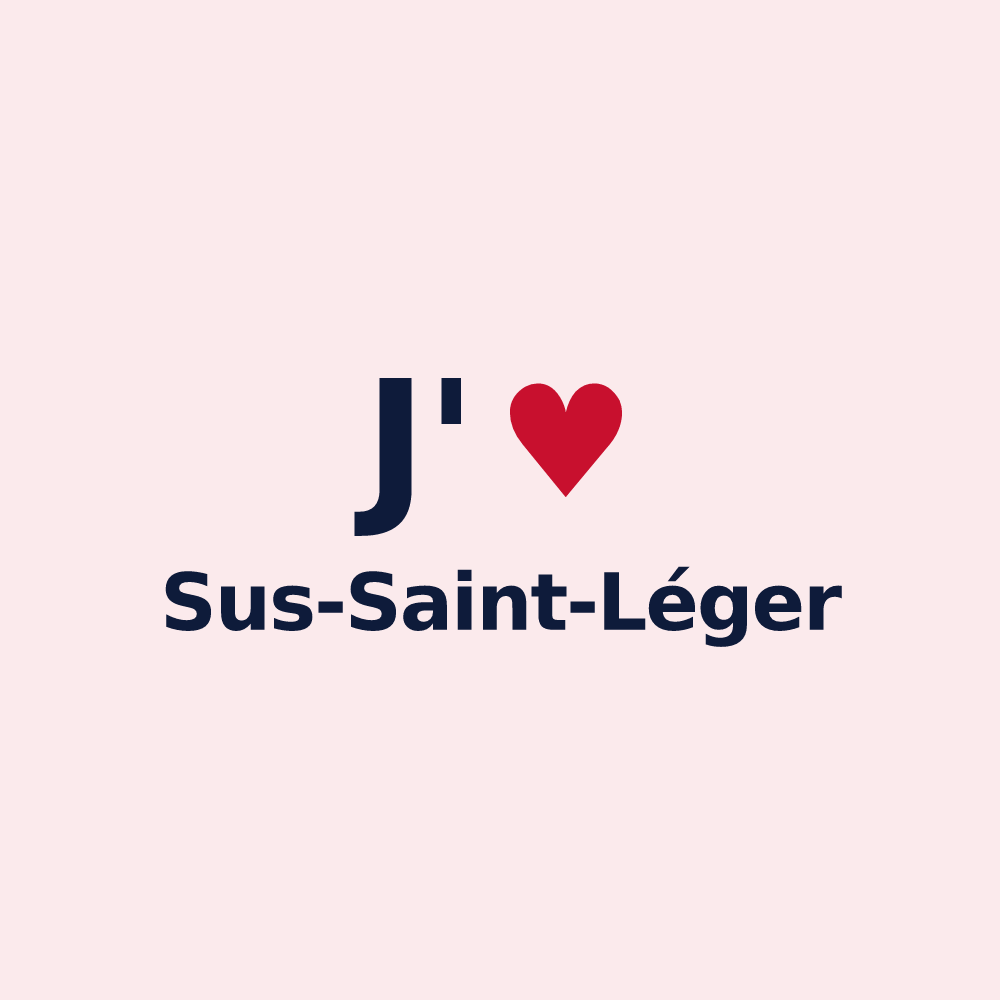 Magnet personnalisé Sus-Saint-Léger — design J'aime Sus-Saint-Léger
