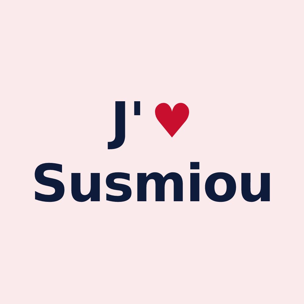 Magnet personnalisé Susmiou — design J'aime Susmiou