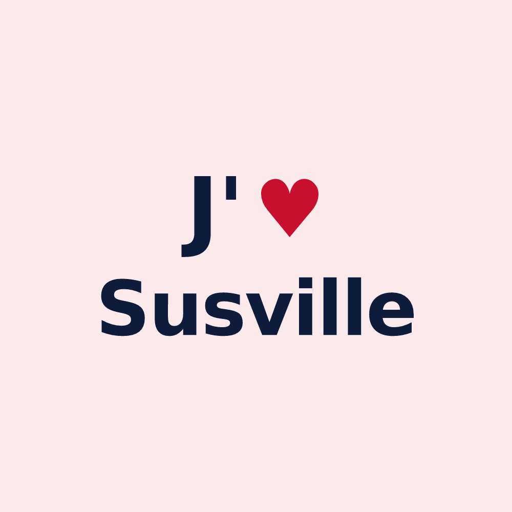 Magnet personnalisé Susville — design J'aime Susville