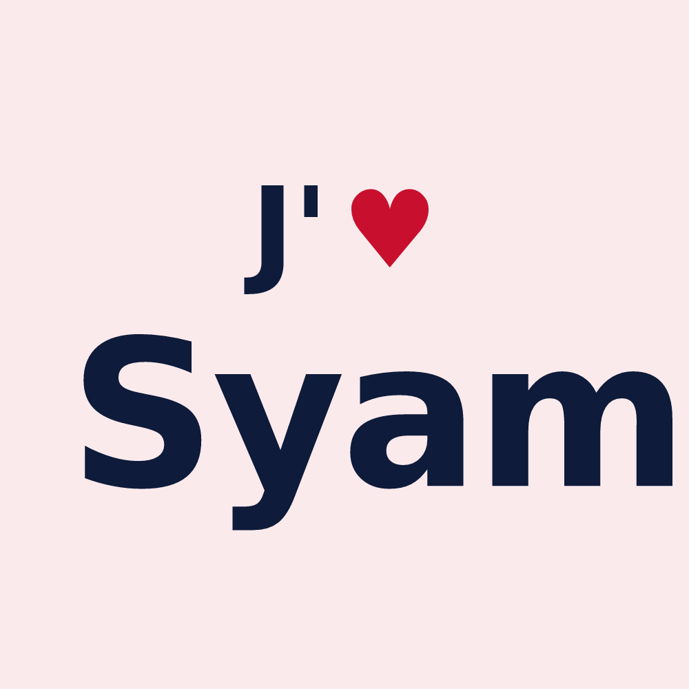 Magnet personnalisé Syam — design J'aime Syam