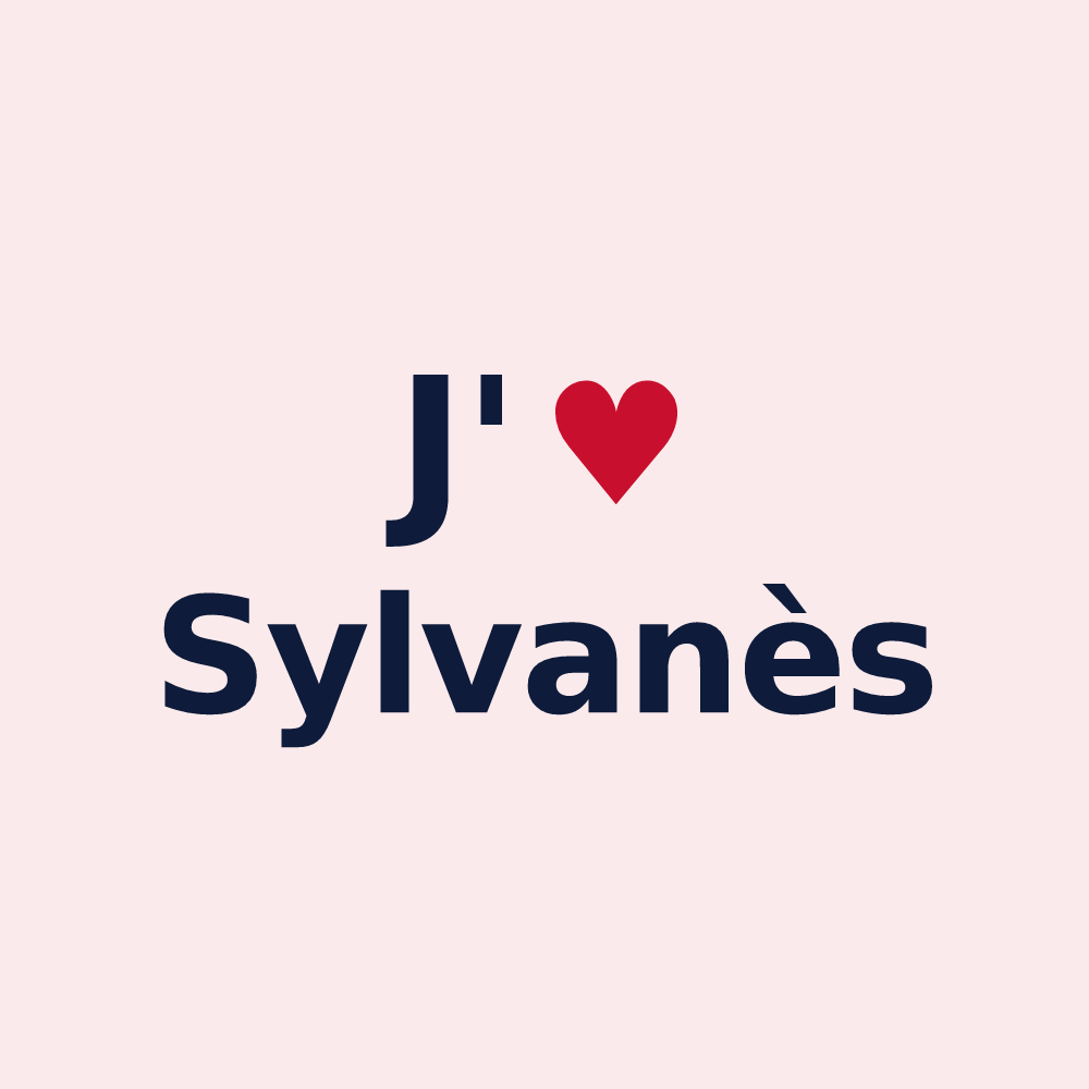Magnet personnalisé Sylvanès — design J'aime Sylvanès