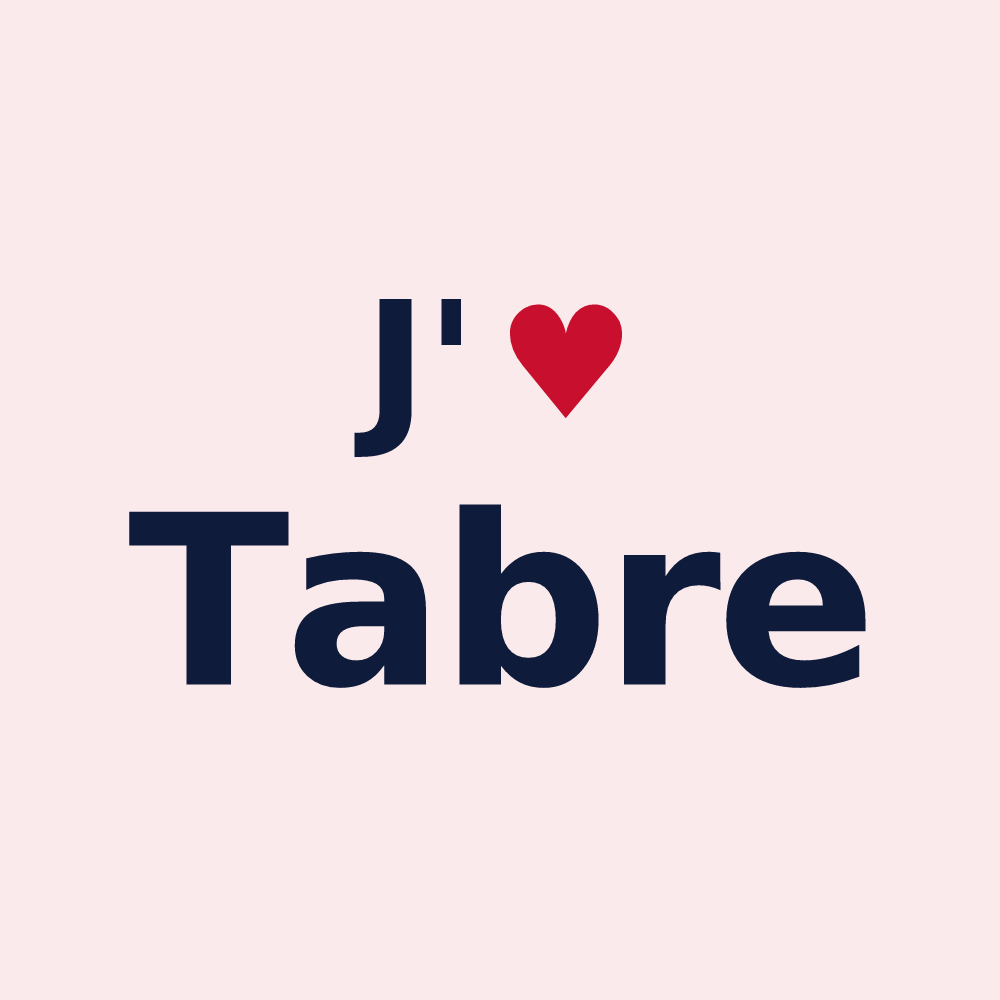 Magnet personnalisé Tabre — design J'aime Tabre