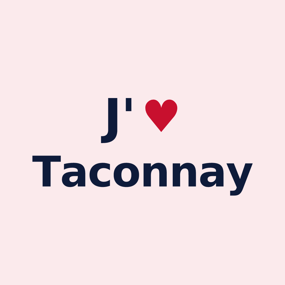 Magnet personnalisé Taconnay — design J'aime Taconnay