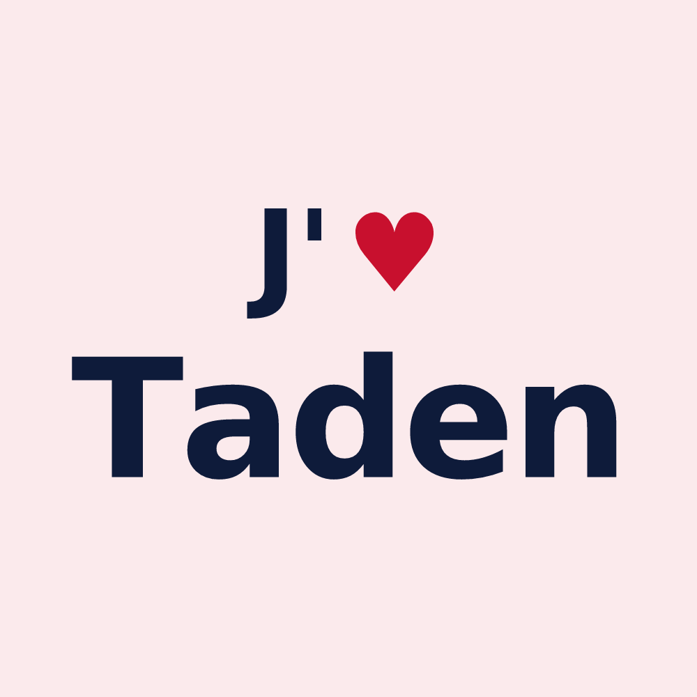 Magnet personnalisé Taden — design J'aime Taden