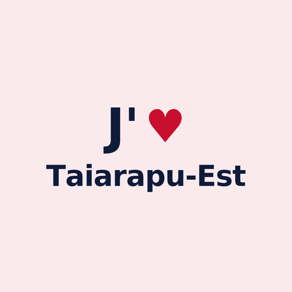 Magnet personnalisé Taiarapu-Est — design J'aime Taiarapu-Est