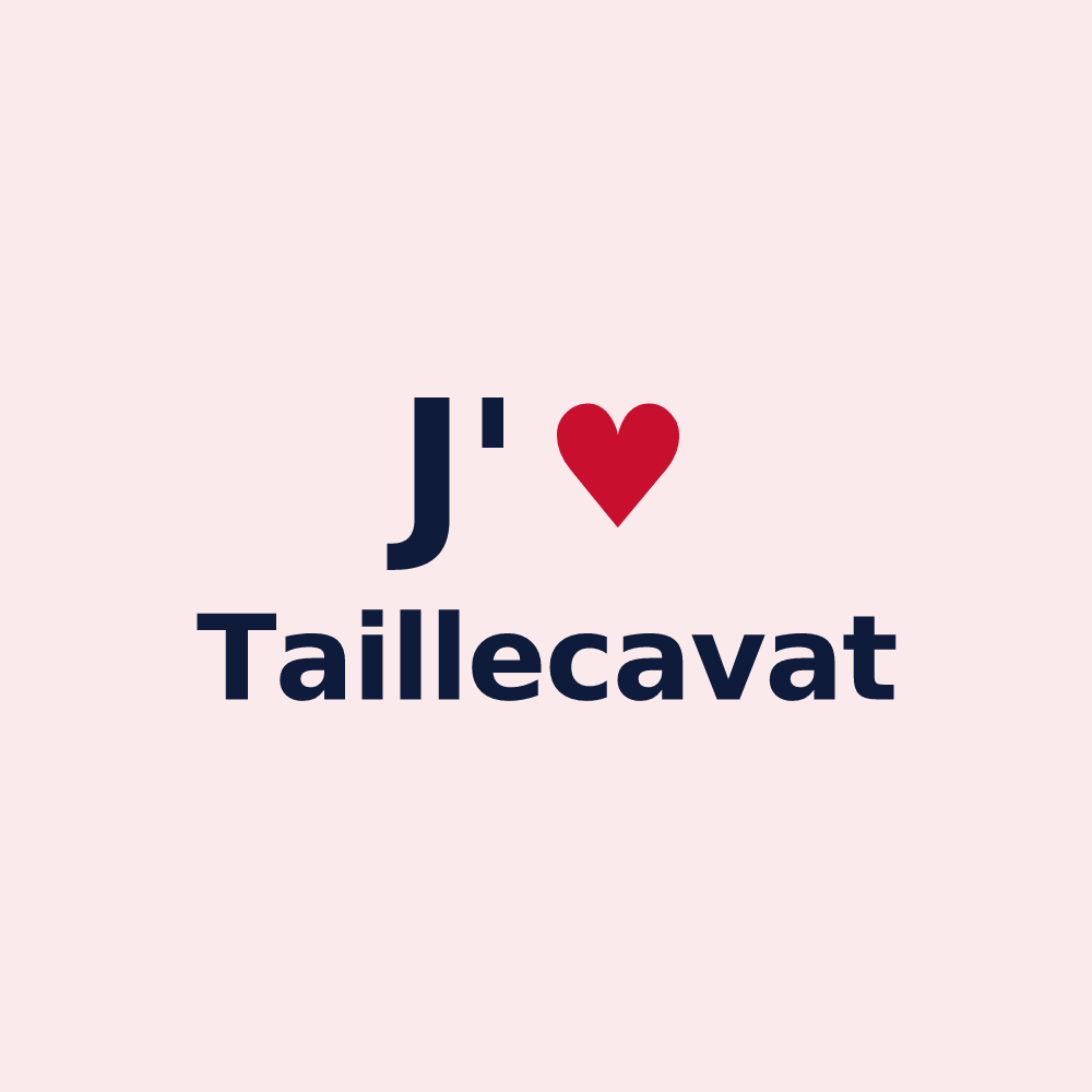 Magnet personnalisé Taillecavat — design J'aime Taillecavat