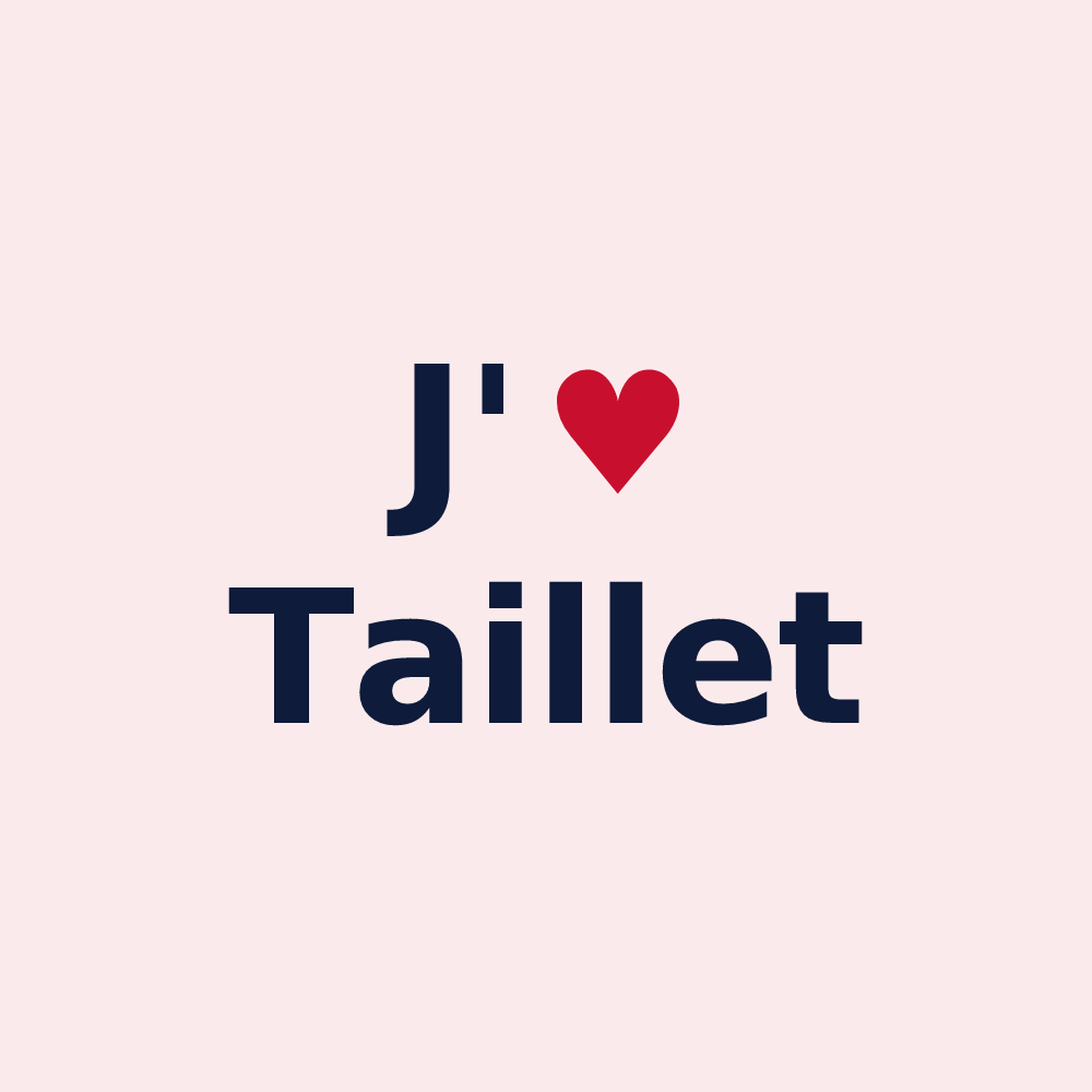 Magnet personnalisé Taillet — design J'aime Taillet