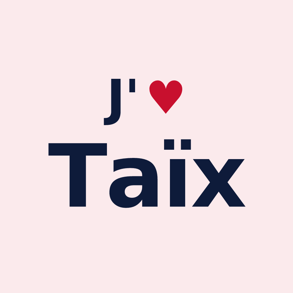 Magnet personnalisé Taïx — design J'aime Taïx