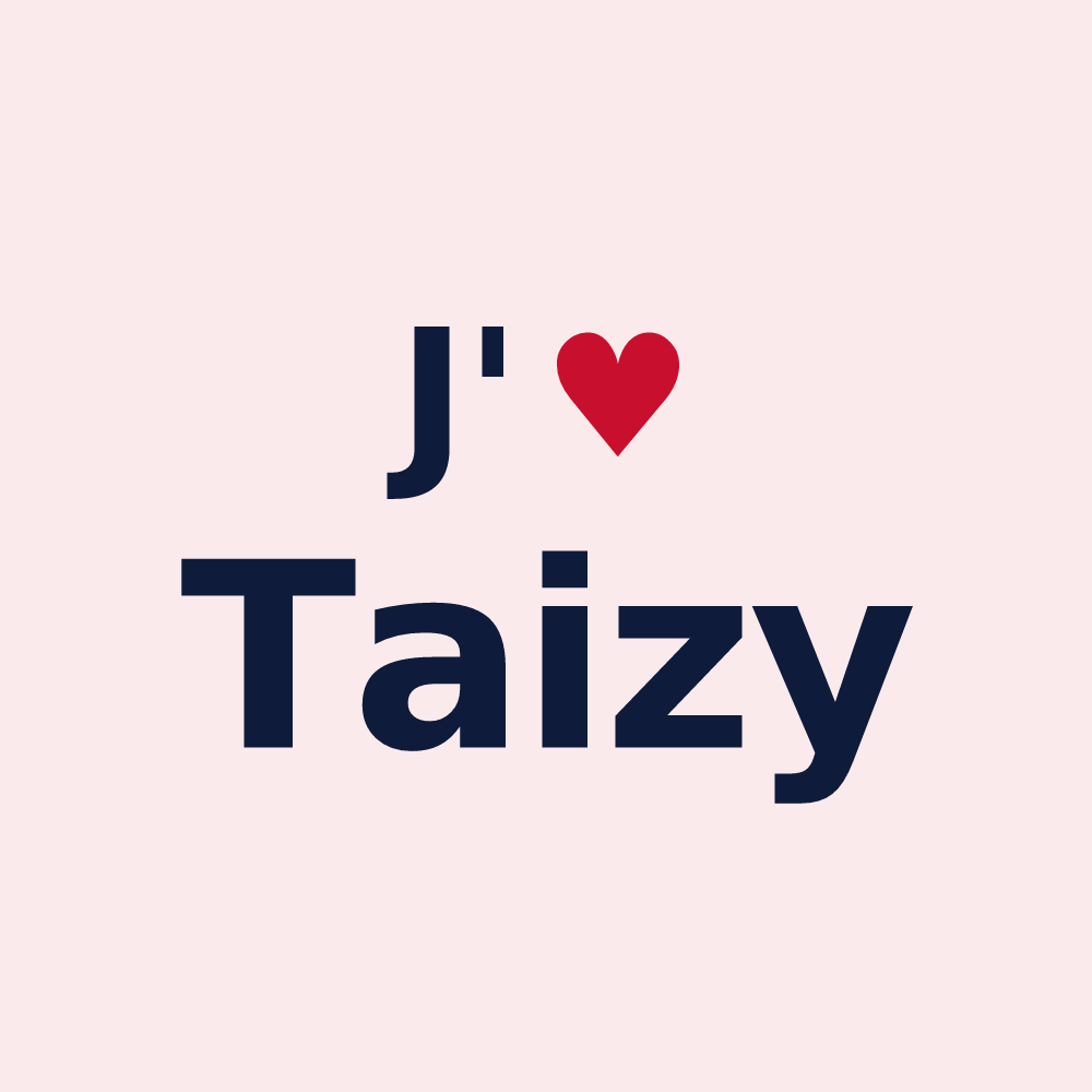 Magnet personnalisé Taizy — design J'aime Taizy