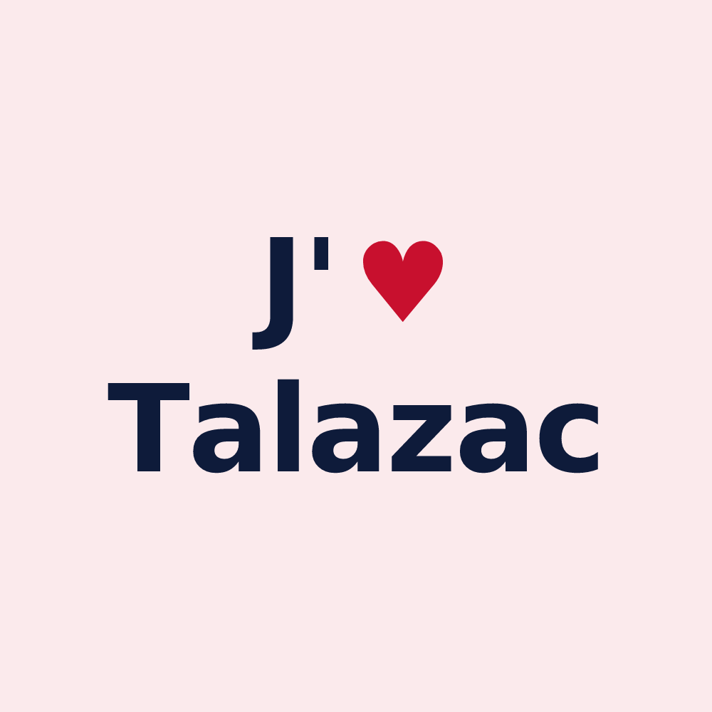 Magnet personnalisé Talazac — design J'aime Talazac