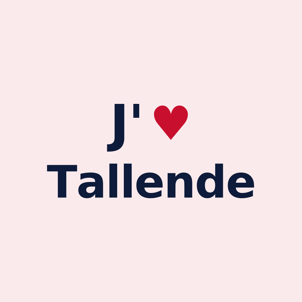 Magnet personnalisé Tallende — design J'aime Tallende