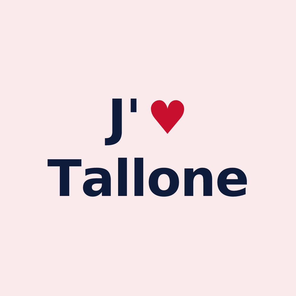 Magnet personnalisé Tallone — design J'aime Tallone