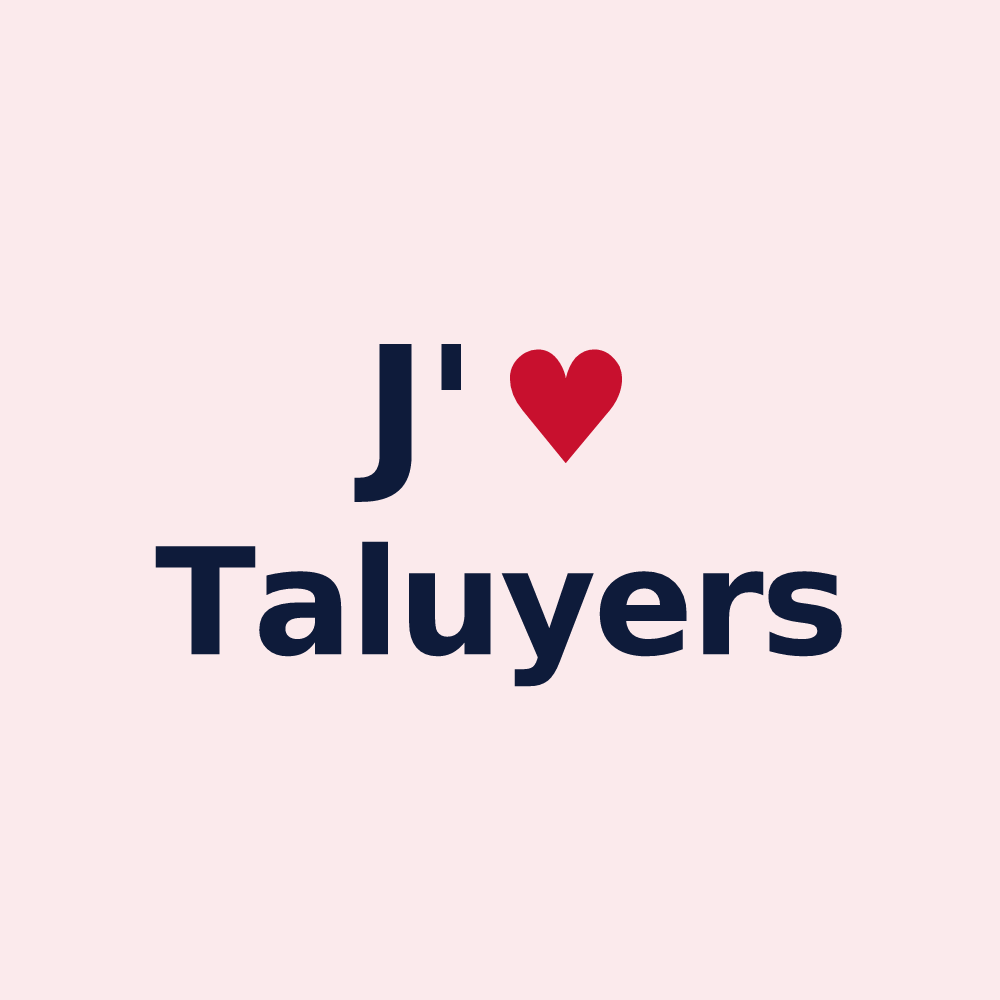 Magnet personnalisé Taluyers — design J'aime Taluyers