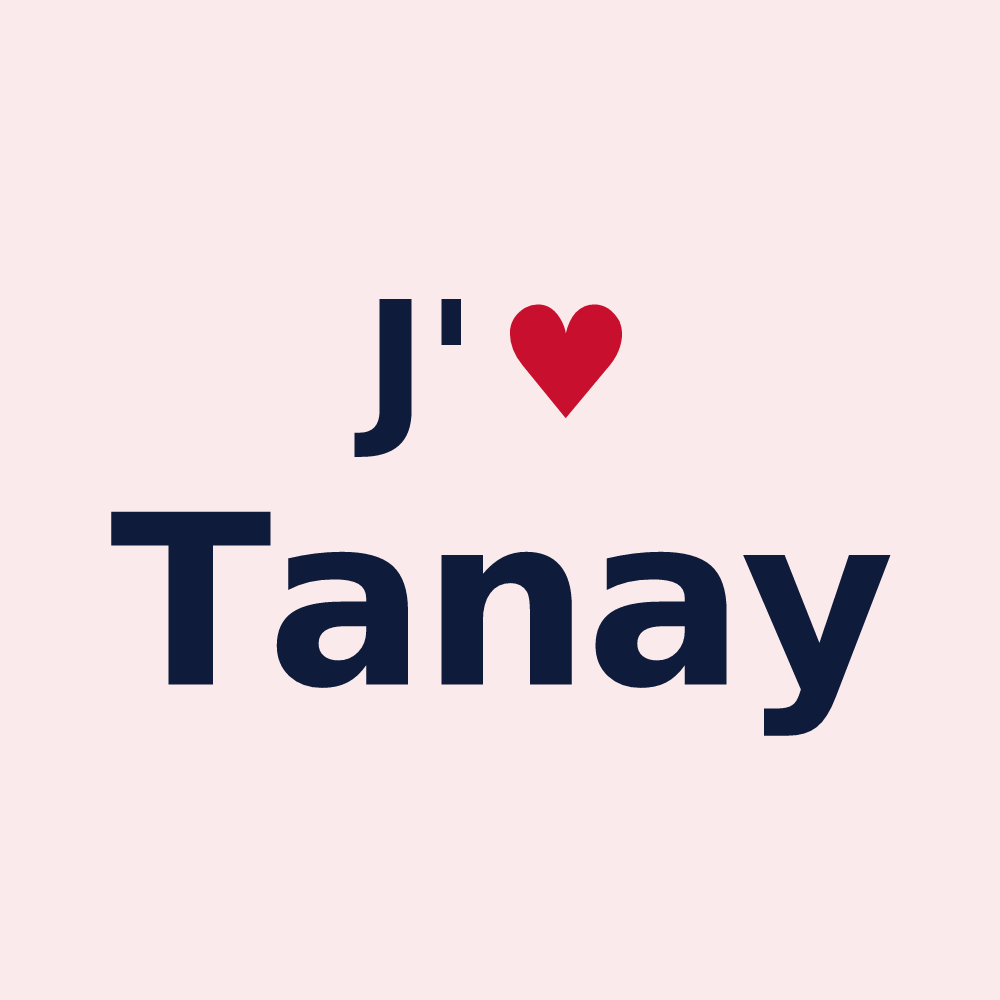 Magnet personnalisé Tanay — design J'aime Tanay