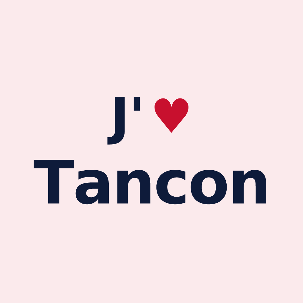 Magnet personnalisé Tancon — design J'aime Tancon