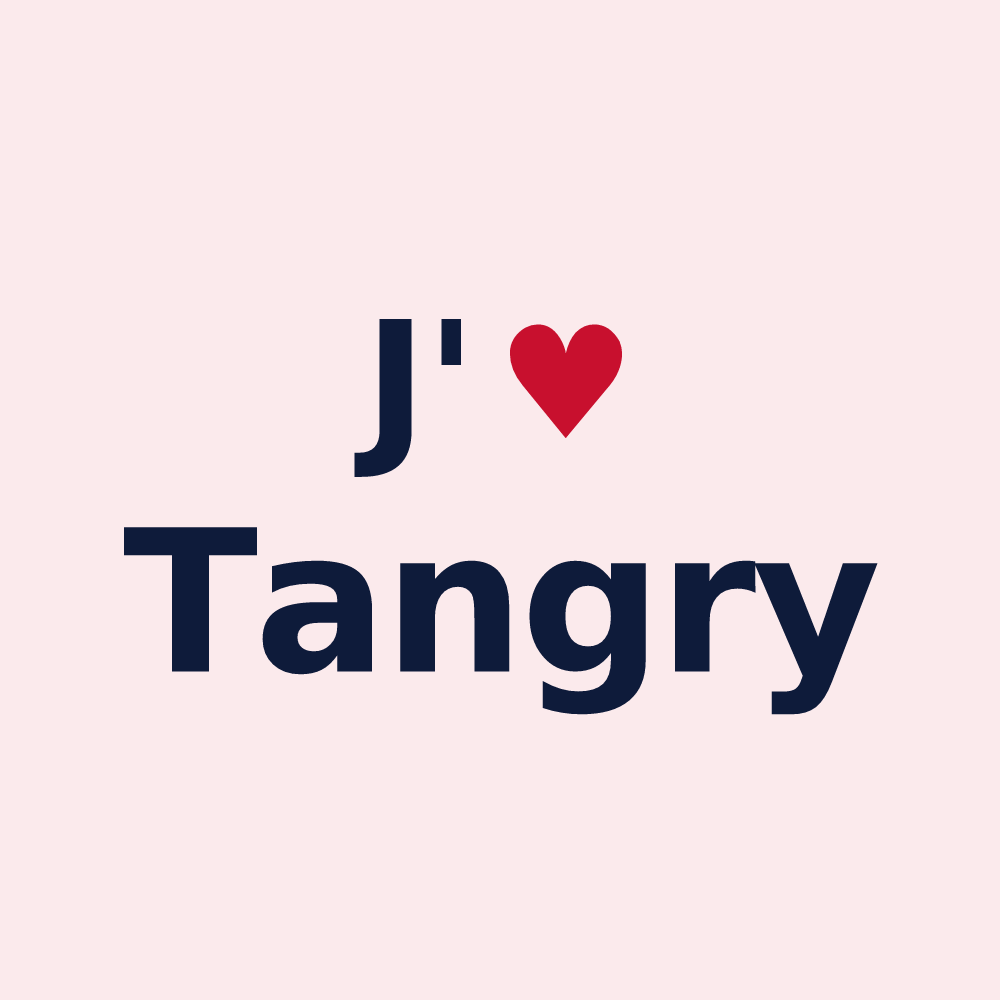 Magnet personnalisé Tangry — design J'aime Tangry