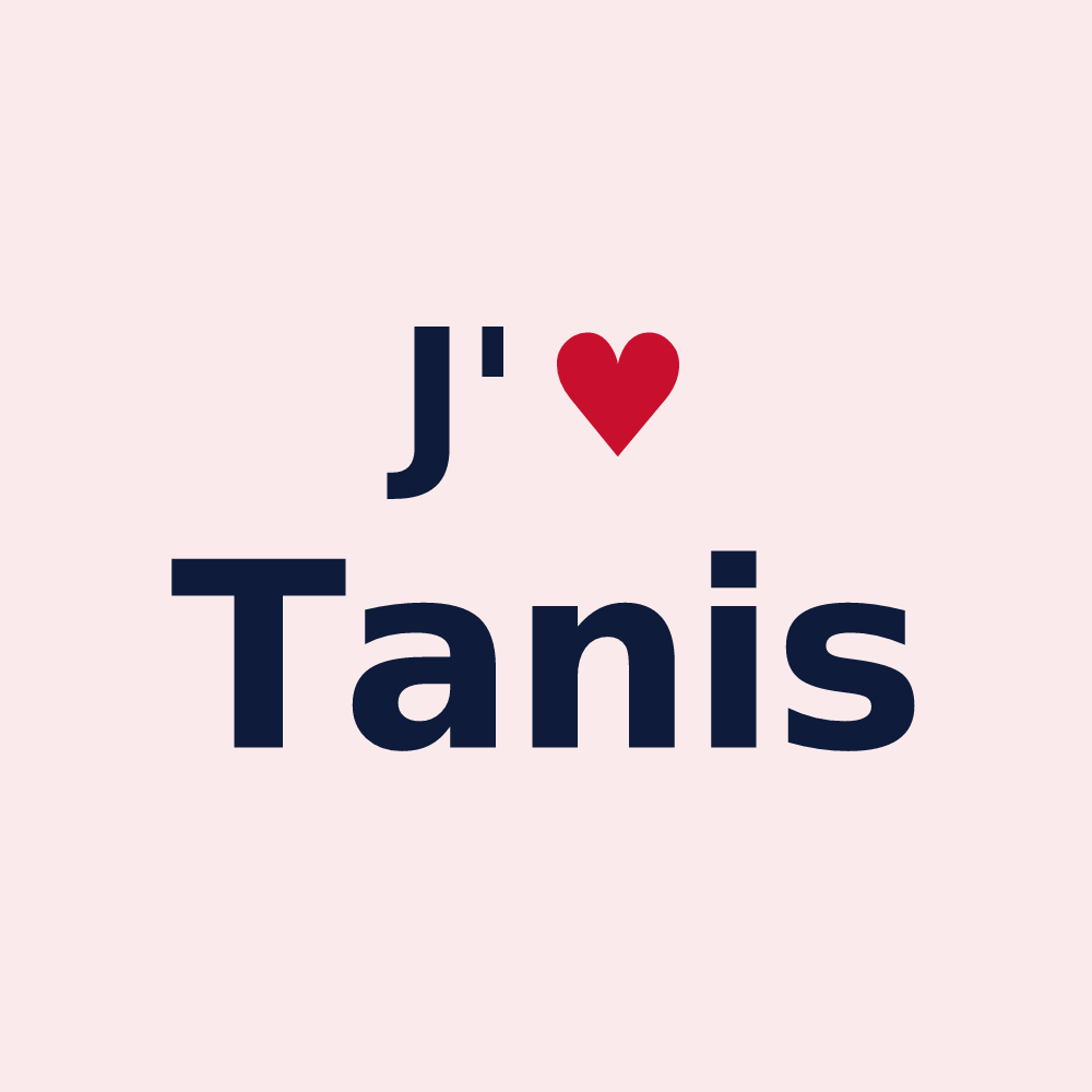 Magnet personnalisé Tanis — design J'aime Tanis