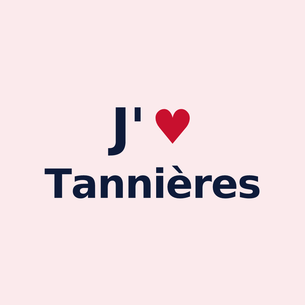 Magnet personnalisé Tannières — design J'aime Tannières