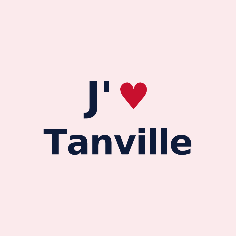 Magnet personnalisé Tanville — design J'aime Tanville