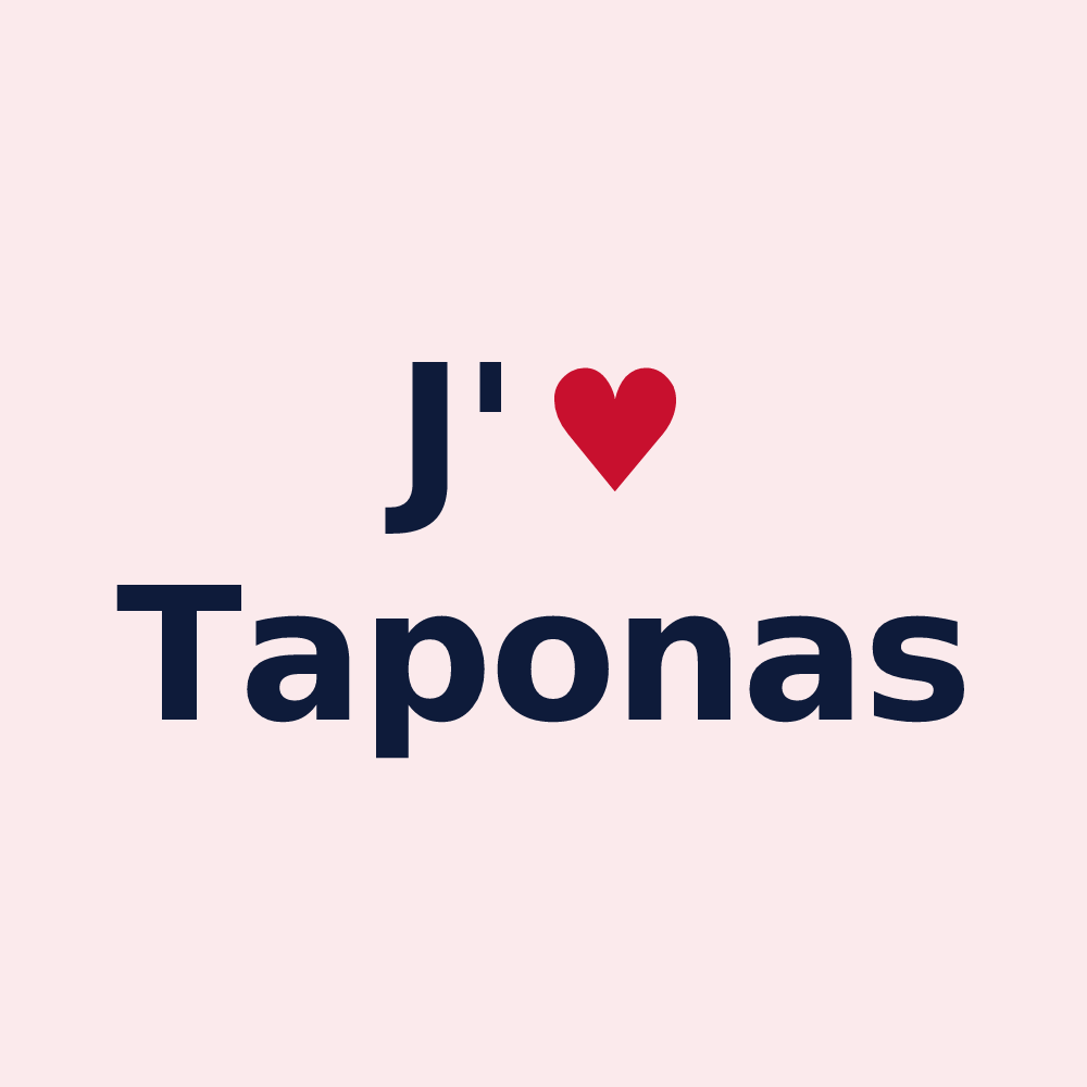 Magnet personnalisé Taponas — design J'aime Taponas