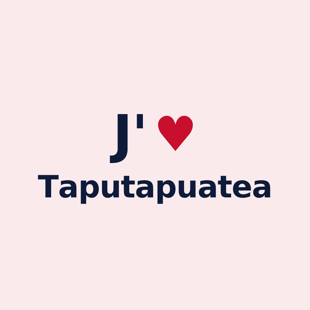 Magnet personnalisé Taputapuatea — design J'aime Taputapuatea