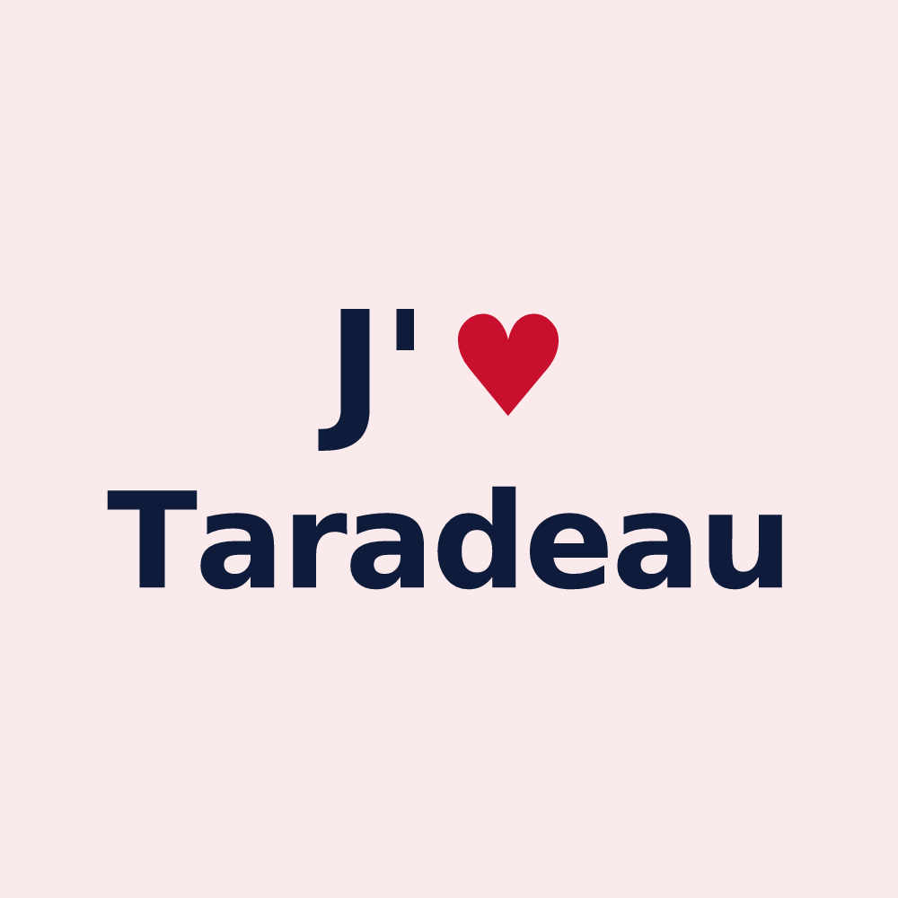 Magnet personnalisé Taradeau — design J'aime Taradeau