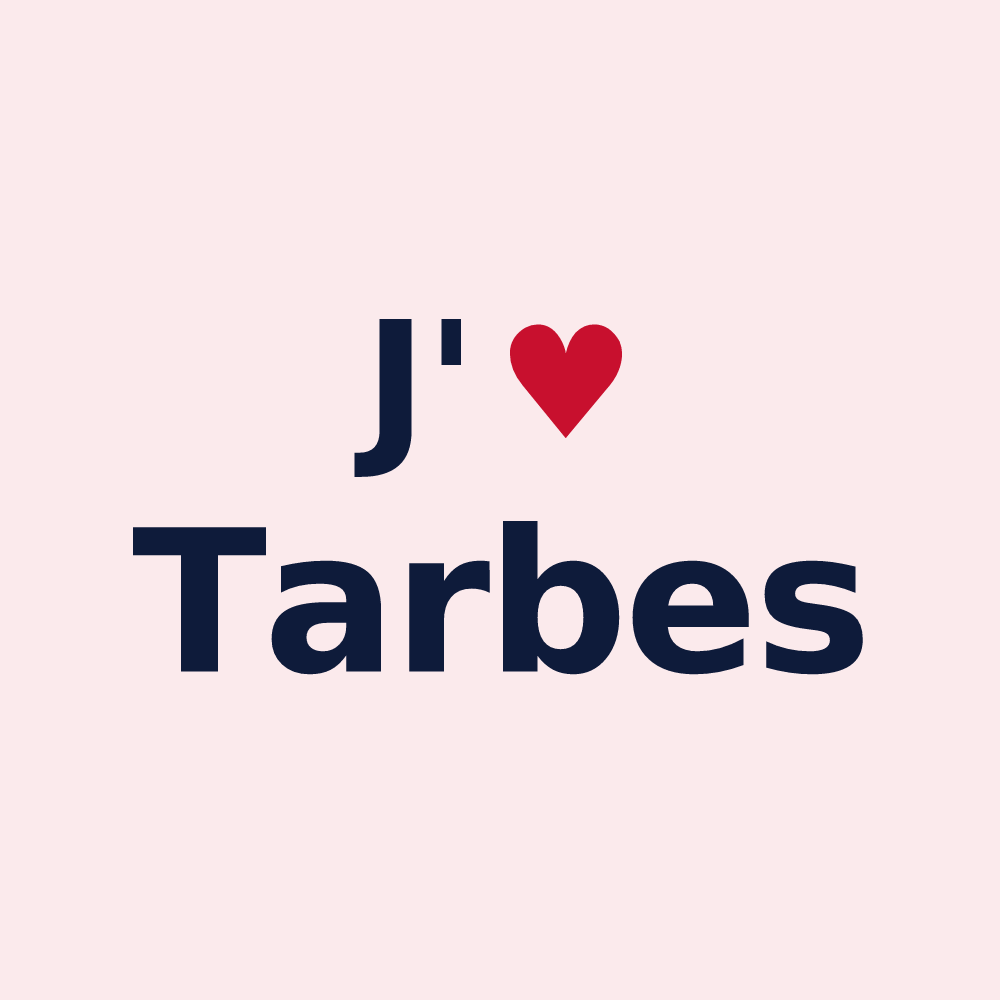 Magnet personnalisé Tarbes — design J'aime Tarbes