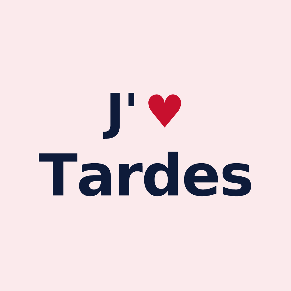 Magnet personnalisé Tardes — design J'aime Tardes
