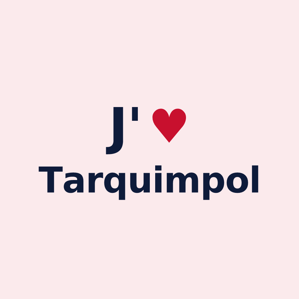 Magnet personnalisé Tarquimpol — design « J'aime Tarquimpol » imprimé sur le magnet