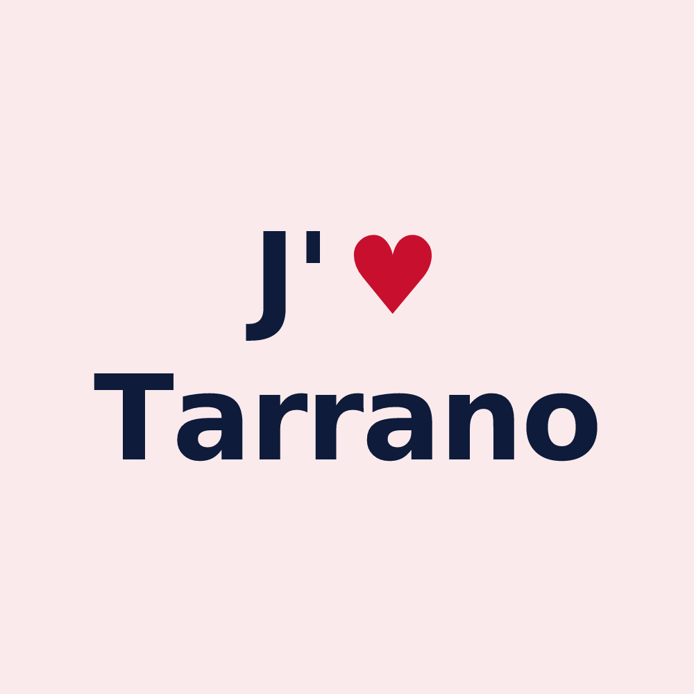 Magnet personnalisé Tarrano — design J'aime Tarrano