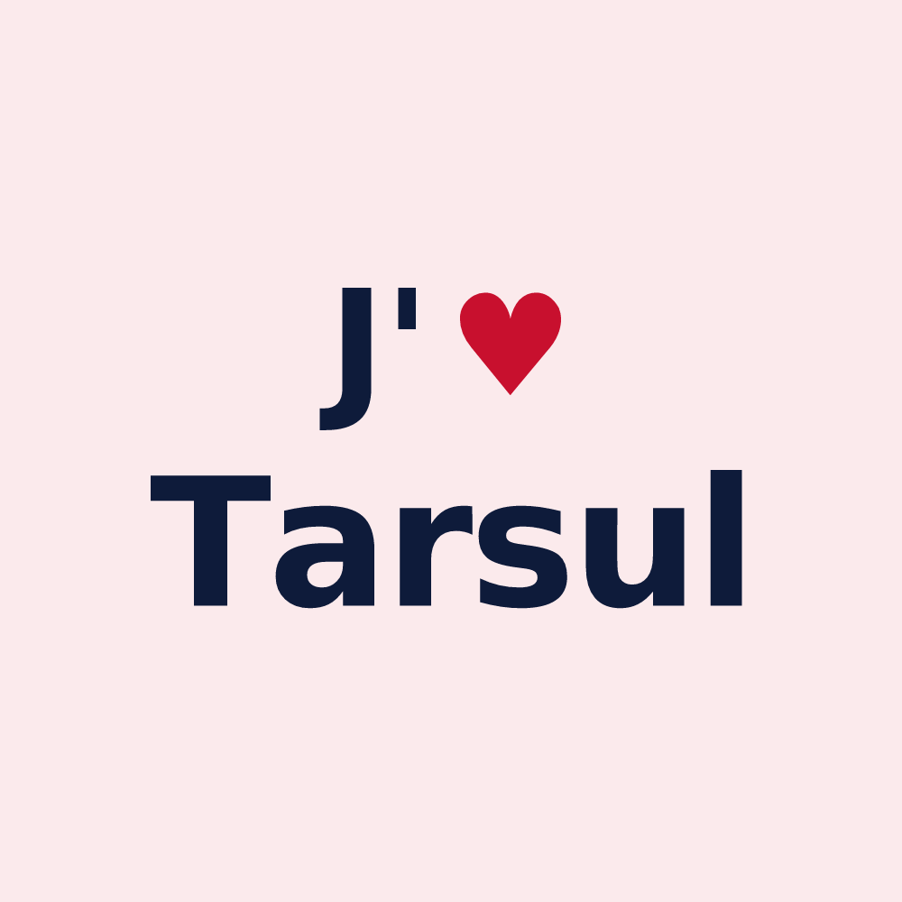 Magnet personnalisé Tarsul — design J'aime Tarsul
