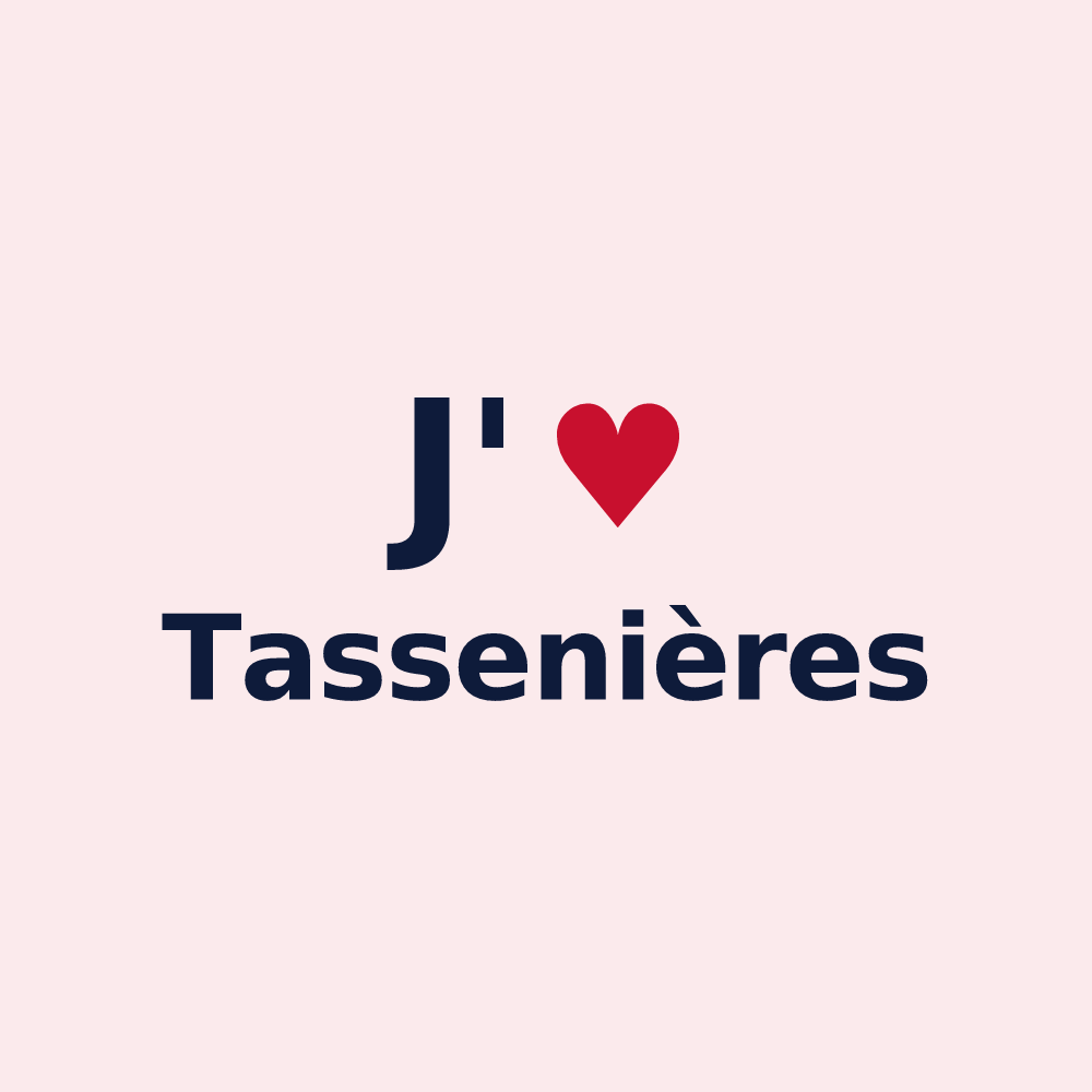 Magnet personnalisé Tassenières — design J'aime Tassenières