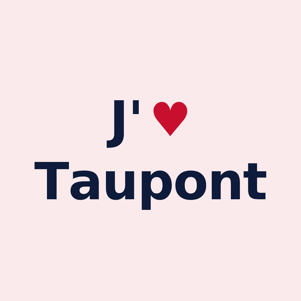 Magnet personnalisé Taupont — design J'aime Taupont