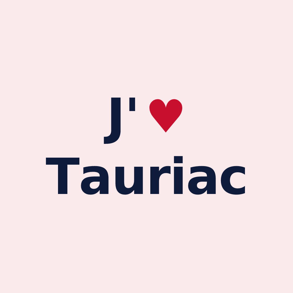 Magnet personnalisé Tauriac — design J'aime Tauriac