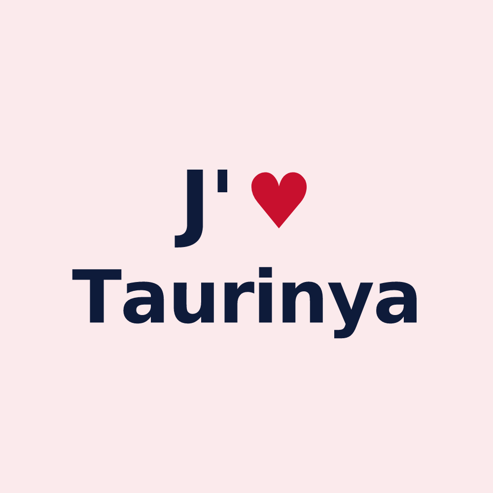 Magnet personnalisé Taurinya — design J'aime Taurinya