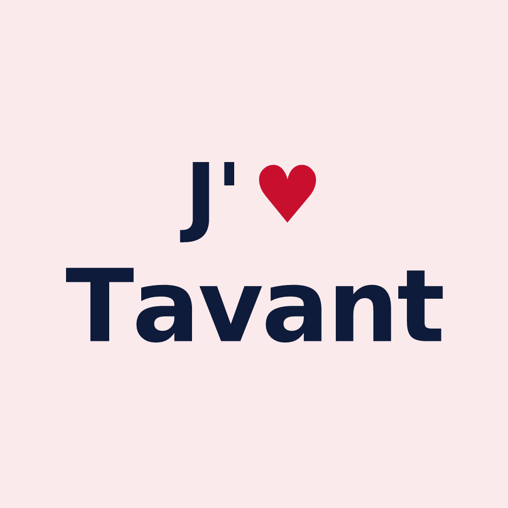 Magnet personnalisé Tavant — design J'aime Tavant