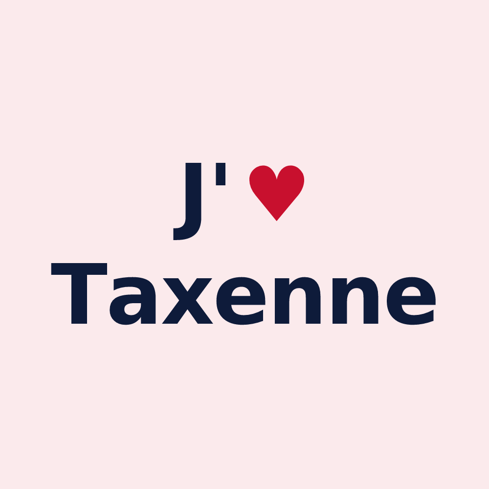 Magnet personnalisé Taxenne — design J'aime Taxenne