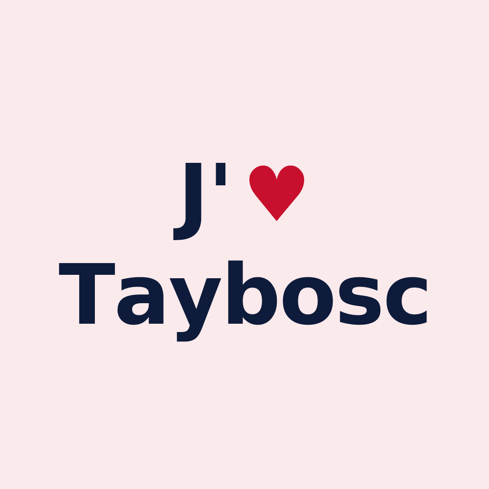 Magnet personnalisé Taybosc — design J'aime Taybosc