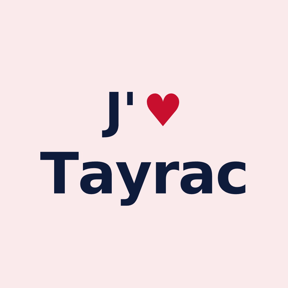 Magnet personnalisé Tayrac — design J'aime Tayrac