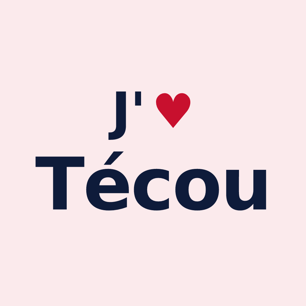 Magnet personnalisé Técou — design J'aime Técou